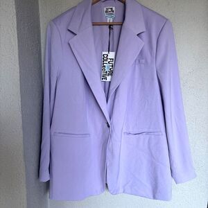 NWT Future Collective Purple Oversized Pastelcore Old Money Blazer Size XXL